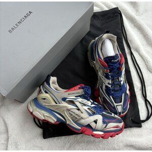 Balenciaga Grey/Red/Blue Track Sneakers